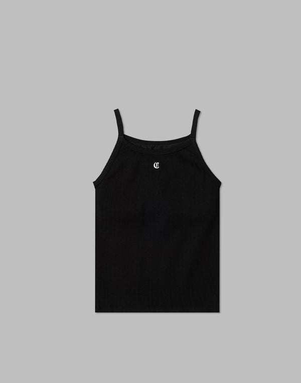 CRONOS WOMEN BLACK LETTER TANKTOP【BLACK】