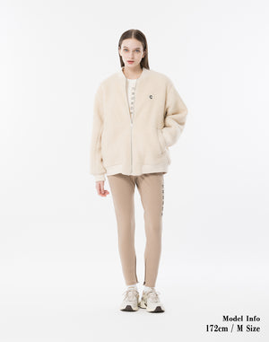 CRONOS WOMEN Oversized Boa MA-1 [WHITE]