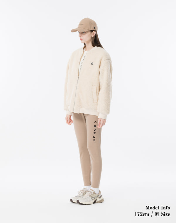 CRONOS WOMEN Oversized Boa MA-1 [WHITE]