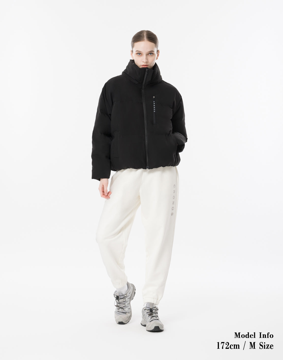 CRONOS WOMEN Lightweight Hooded Blouson [BLACK]