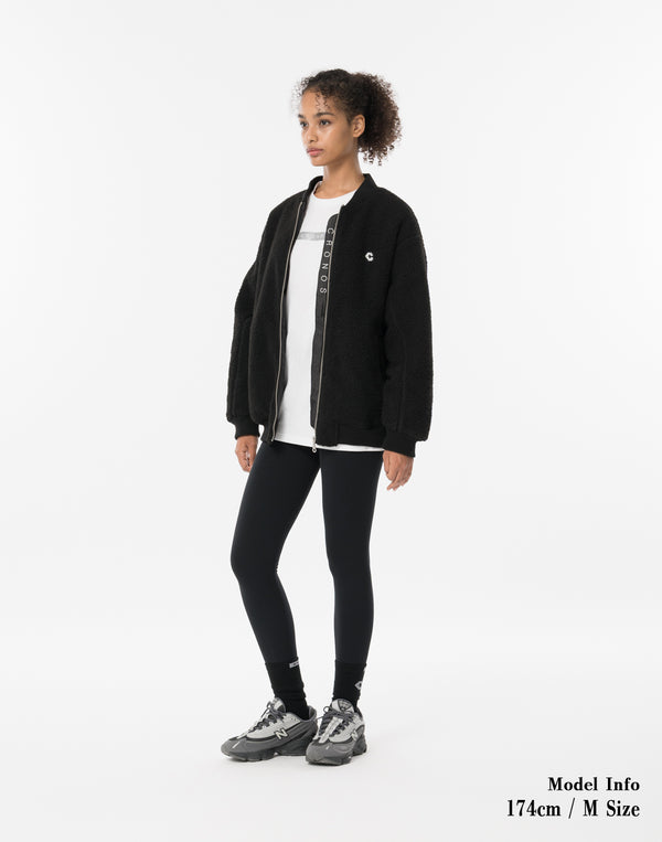 CRONOS WOMEN Oversized Boa MA-1 [BLACK]