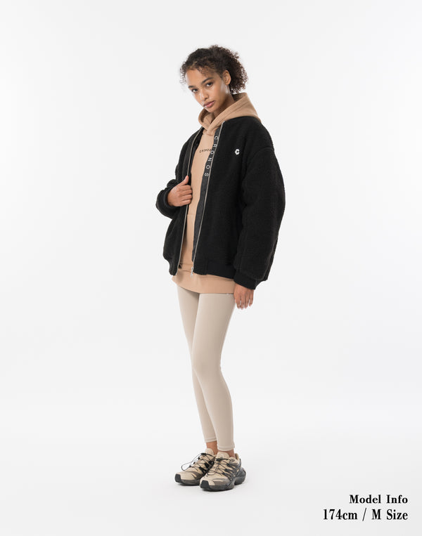 CRONOS WOMEN Oversized Boa MA-1 [BLACK]