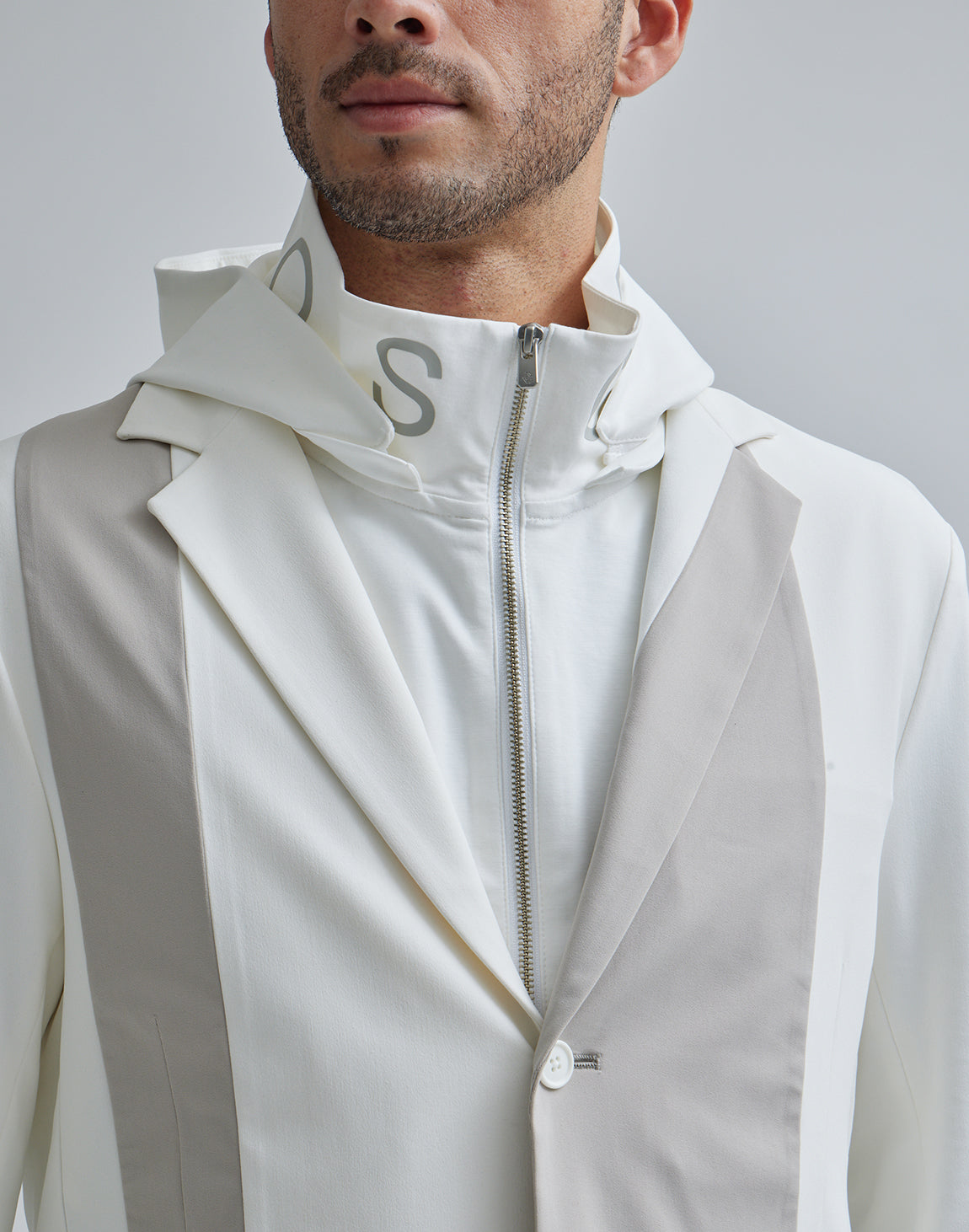 CRONOS BLACK STRETCH JACKET【WHITE/BLACK】