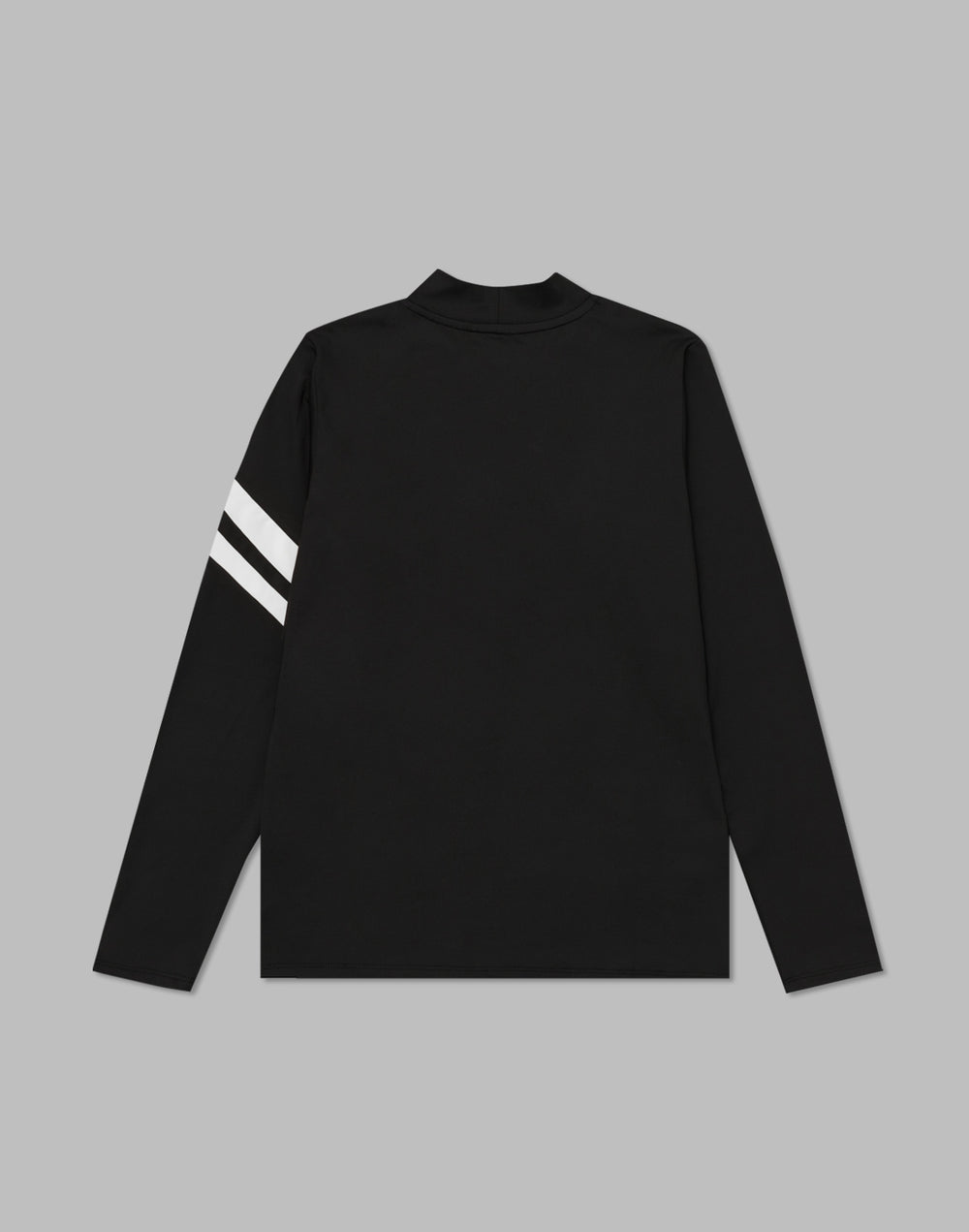 CRONOS BLACK MOCK NECK LINE LONG SLEEVE SHIRT [BLACK×WHITE]