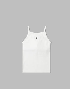 CRONOS WOMEN BLACK LETTER TANKTOP【WHITE】