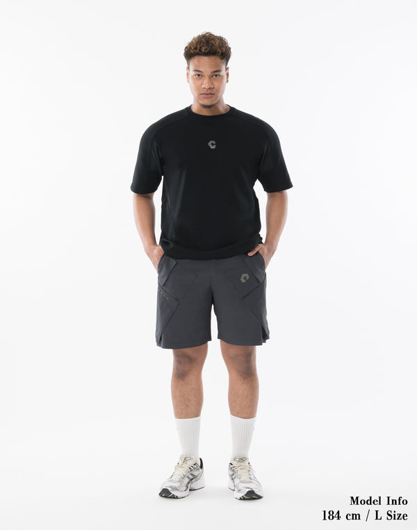 CRONOS TECH HYBRID TEE [黑色] 