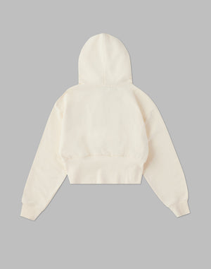 CRONOS WOMEN RIB SHORT ZIP HOODIE
