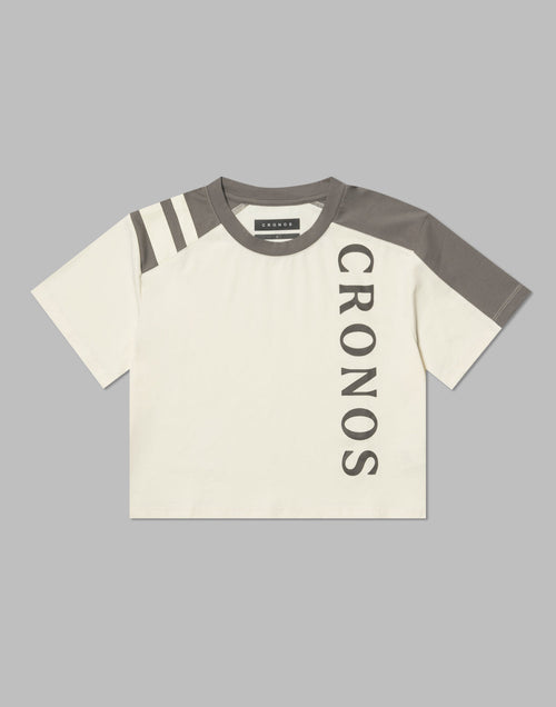 CRONOS WOMEN SWITCHED T-SHIRTS【BEIGE】