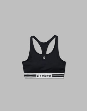 CRONOS WOMEN BLACK LETTER BRA【BLACK×WHITE】