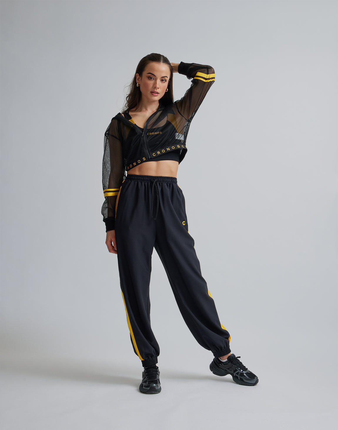 CRONOS WOMEN MESH ZIP HOODY