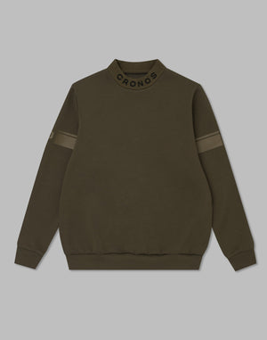 CRONOS BLACK MOCK NECK PULLOVER【KHAKI】