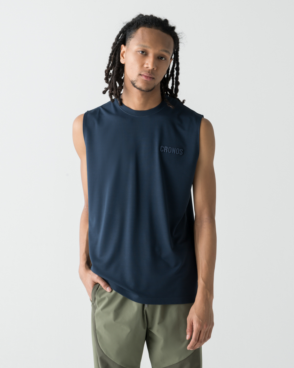 CRONOS EASY FIT SLEEVELESS【NAVY】