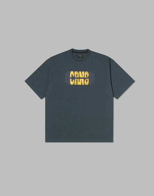 CRONOS DUMBBELL MOTIF PRINT T-SHIRT【S.NAVY】