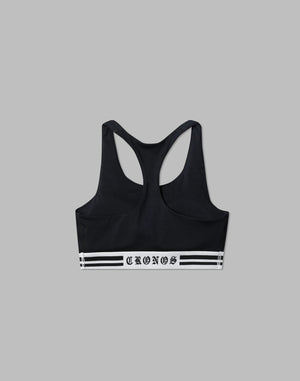 CRONOS WOMEN BLACK LETTER BRA【BLACK×WHITE】