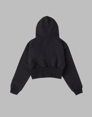 CRONOS WOMEN RIB SHORT ZIP HOODIE