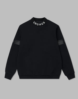 CRONOS BLACK MOCK NECK PULLOVER【BLACK】