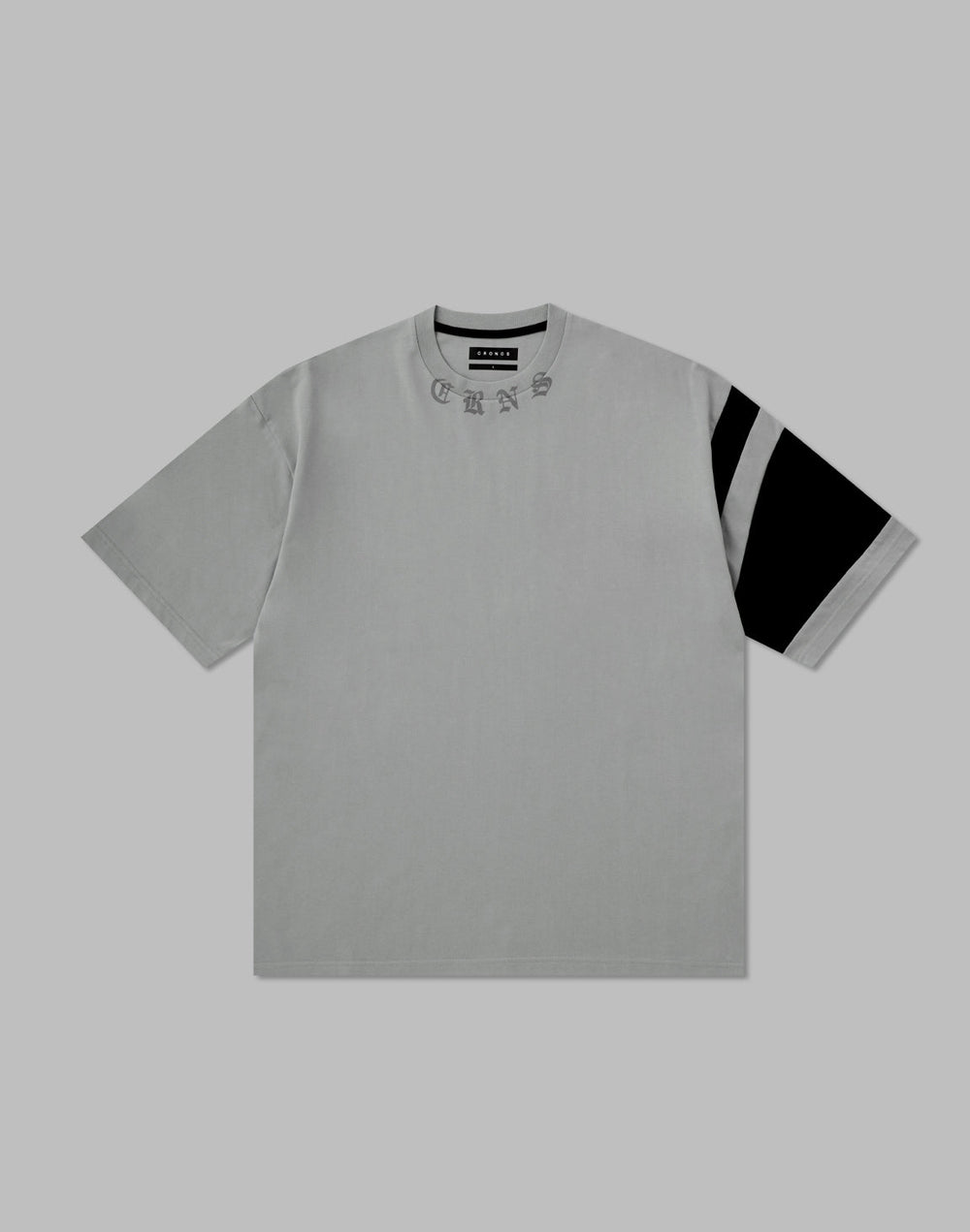 CRONOS BLACK LETTER OVERSIZE T-SHIRT【GRAY】