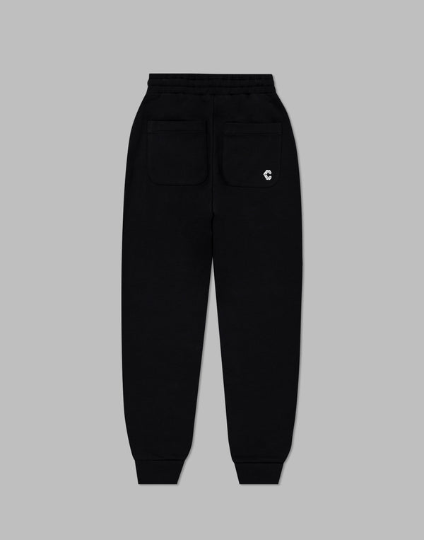 CRONOS WOMEN HEART LOGO SWEAT PANTS【BLACK】