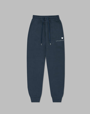 CRONOS WOMEN HEART LOGO SWEAT PANTS【NAVY】