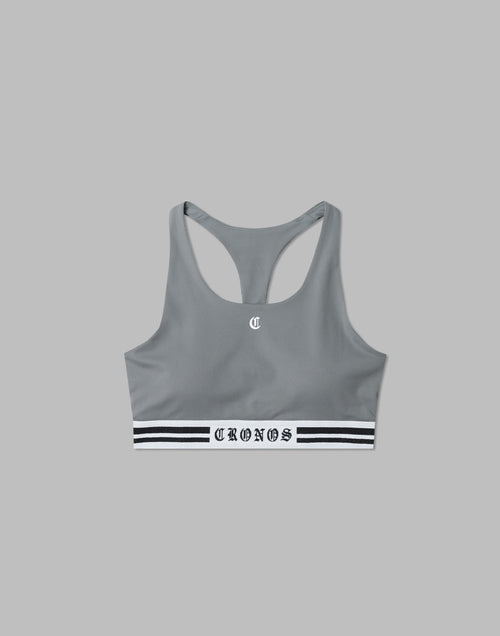CRONOS WOMEN BLACK LETTER BRA [GRAY]