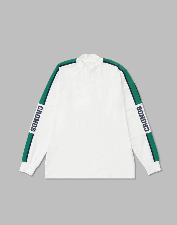 CRONOS BLACK mock neck longsleeve【WHITE】
