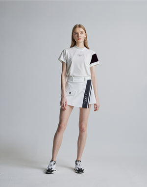 CRONOS BLACK ARMBAND MOCKNECK [WHITE×BLACK]