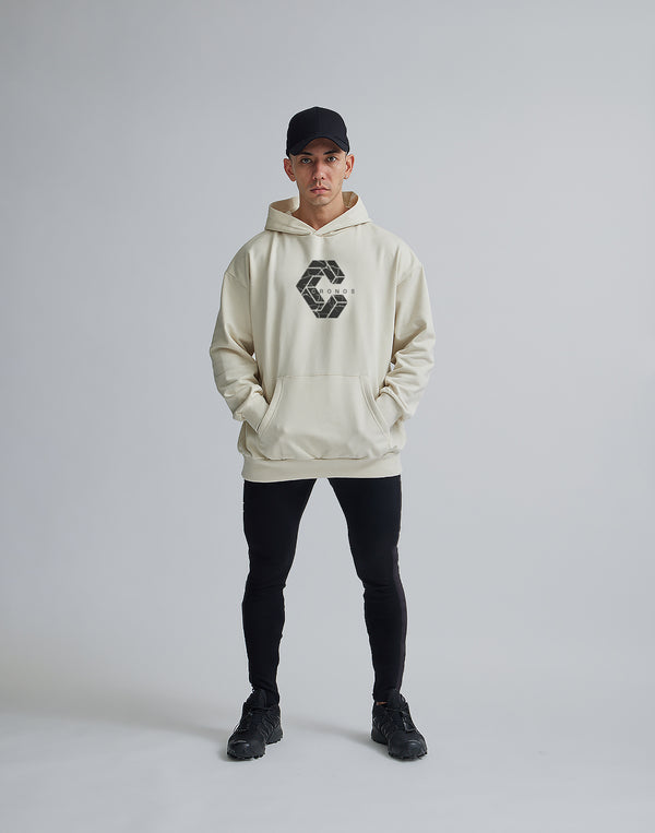 CRONOS SIGNATURE LOGO HOODIE【CREAM】
