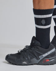 CRONOS 2LINE SOCKS【BLACK】