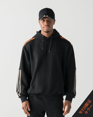 CRONOS RE-LINE HOODIE【BLACK×ORANGE】