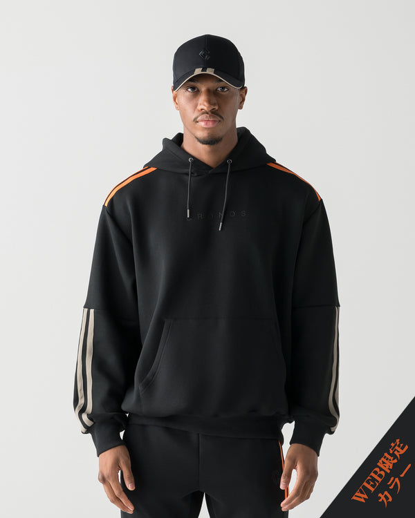 CRONOS RE-LINE HOODIE【BLACK×ORANGE】