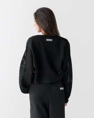 CRONOS WOMEN LIGHT MESH BOLERO [BLACK]