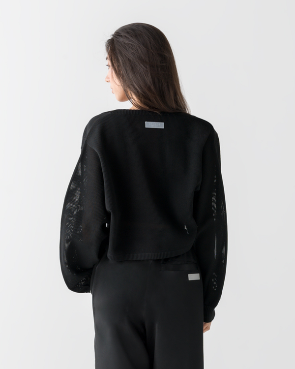 CRONOS WOMEN LIGHT MESH BOLERO [BLACK]