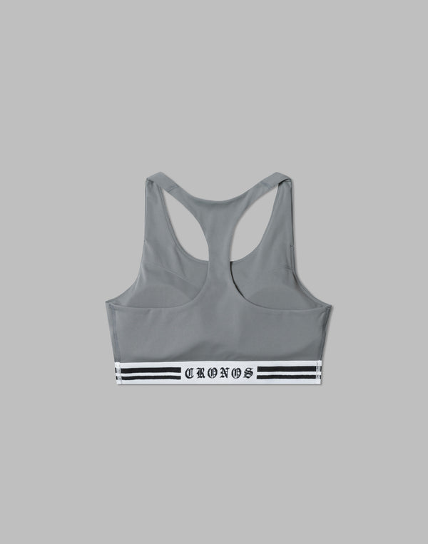 CRONOS WOMEN BLACK LETTER BRA [GRAY]
