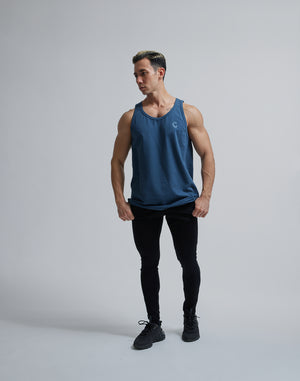 CRONOS BACK LOGO TANKTOP【BLUEGRAY】