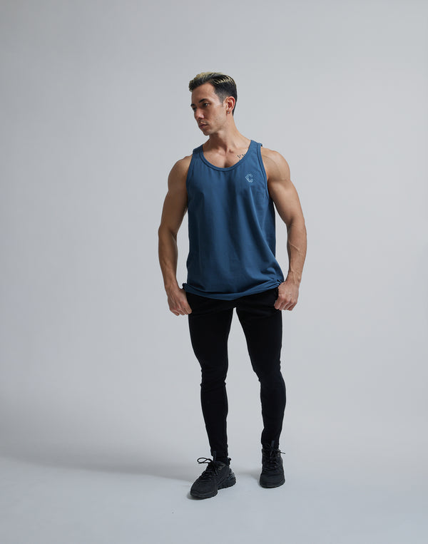 CRONOS BACK LOGO TANKTOP【BLUEGRAY】