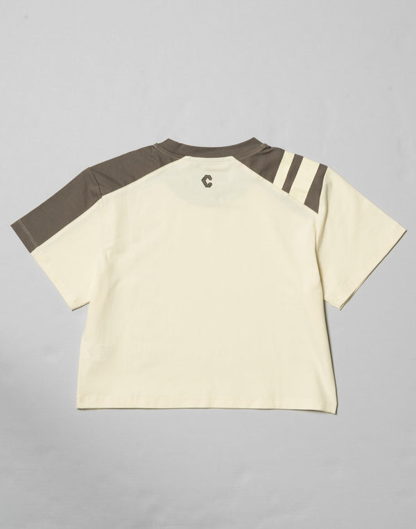 CRONOS WOMEN SWITCHED T-SHIRTS【BEIGE】