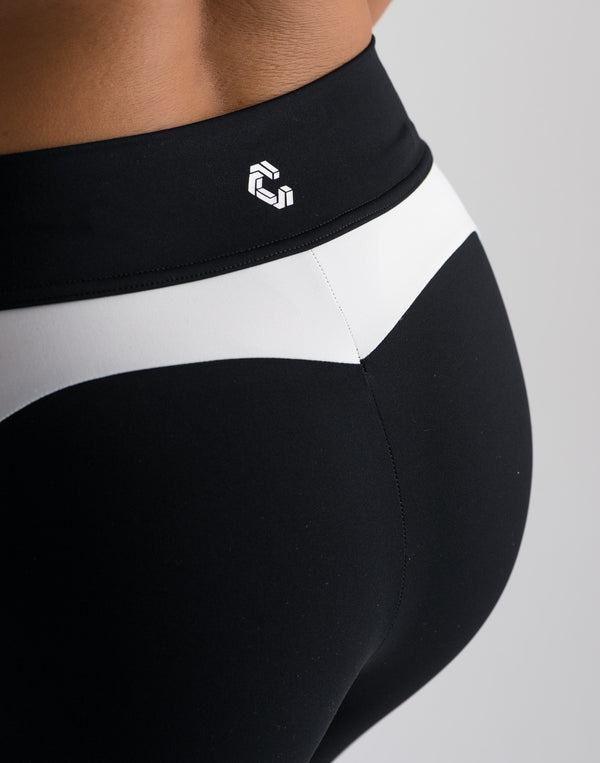 CRONOS WOMEN SWITCHED LOGO LEGGINGS【BROWN】