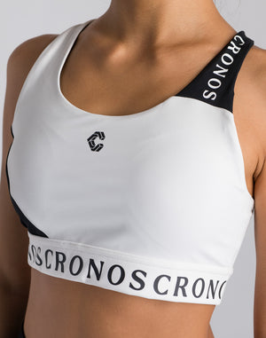 CRONOS WOMEN SWITCHED LOGO BRA [BROWN]
