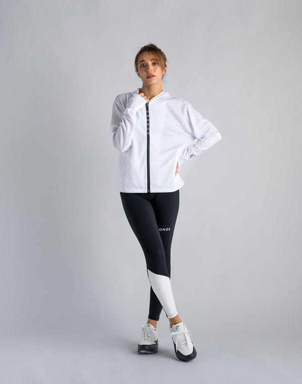 CRONOS WOMEN OUTDOOR UV CUT HOODIE [WHITE]