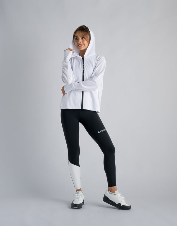 CRONOS WOMEN OUTDOOR UV CUT HOODIE [WHITE]