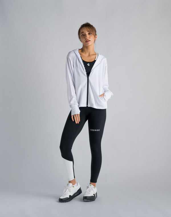 CRONOS WOMEN OUTDOOR UV CUT HOODIE [WHITE]