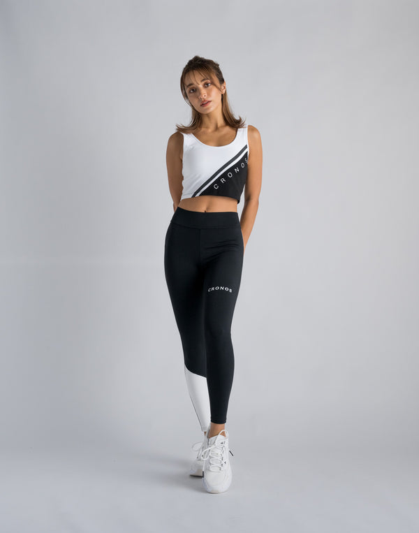 CRONOS WOMEN SWITCHED TANKTOP【BLACK】