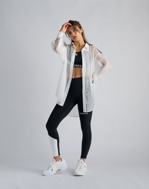 CRONOS WOMEN SHEER SHIRTS [WHITE]