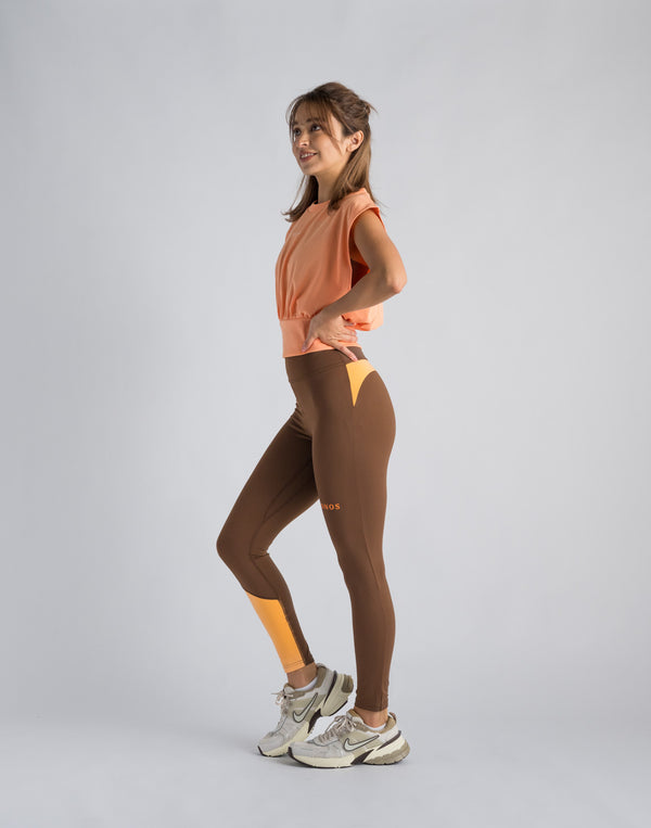 CRONOS WOMEN LOGO SLEEVELESS【TERRACOTTA】