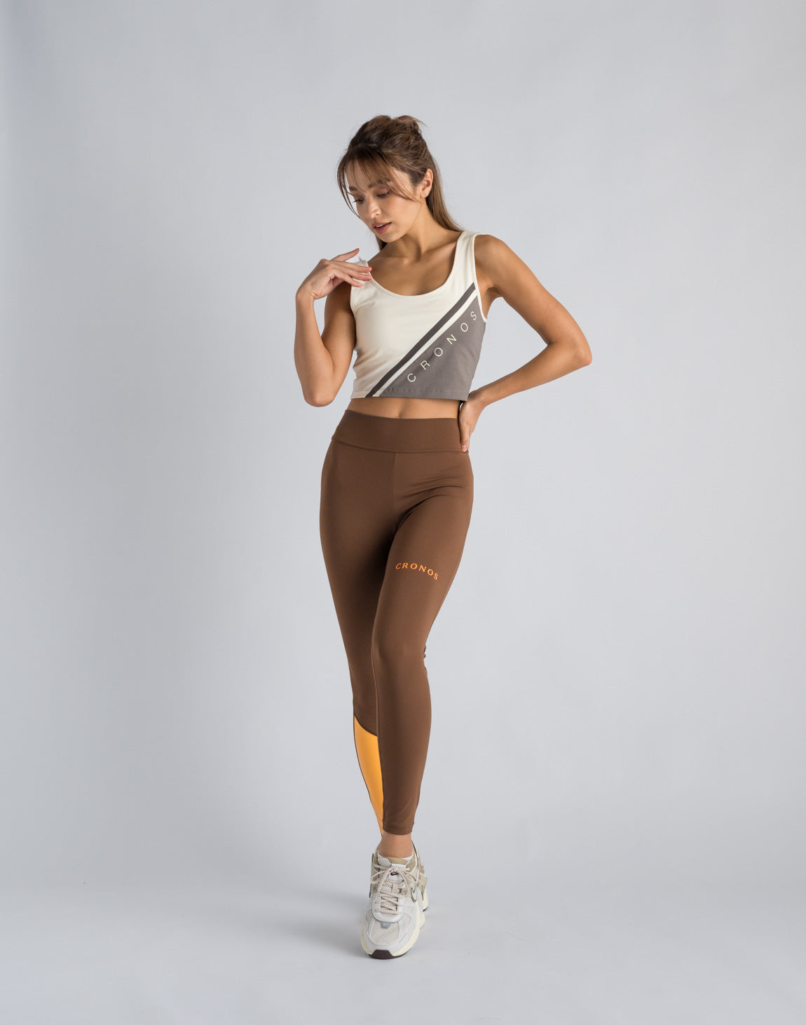 CRONOS WOMEN SWITCHED TANKTOP [BEIGE] – クロノス CRONOS