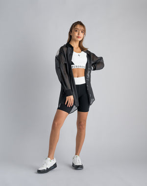CRONOS WOMEN SHEER SHIRTS [BLACK]