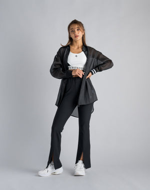 CRONOS WOMEN SHEER SHIRTS [BLACK]