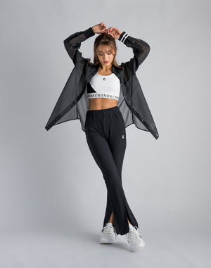 CRONOS WOMEN SHEER SHIRTS [BLACK]