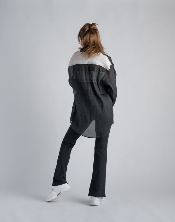 CRONOS WOMEN SHEER SHIRTS [BLACK]