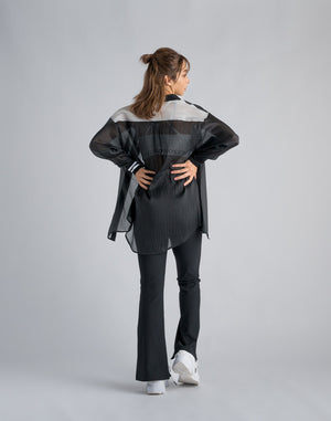 CRONOS WOMEN SHEER SHIRTS [BLACK]